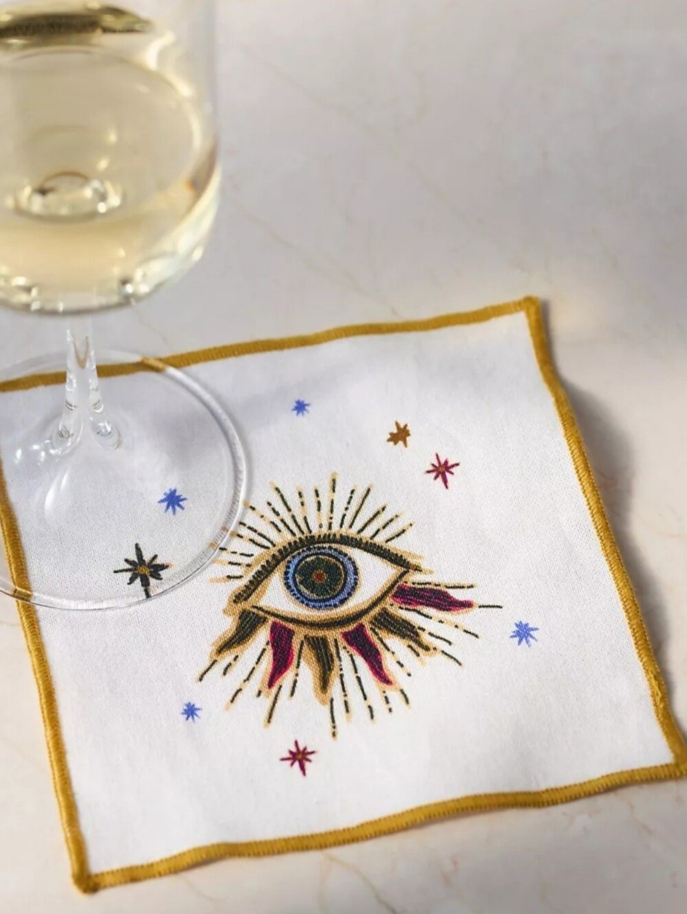 Anthropologie, Fortune Cocktail Napkins In White